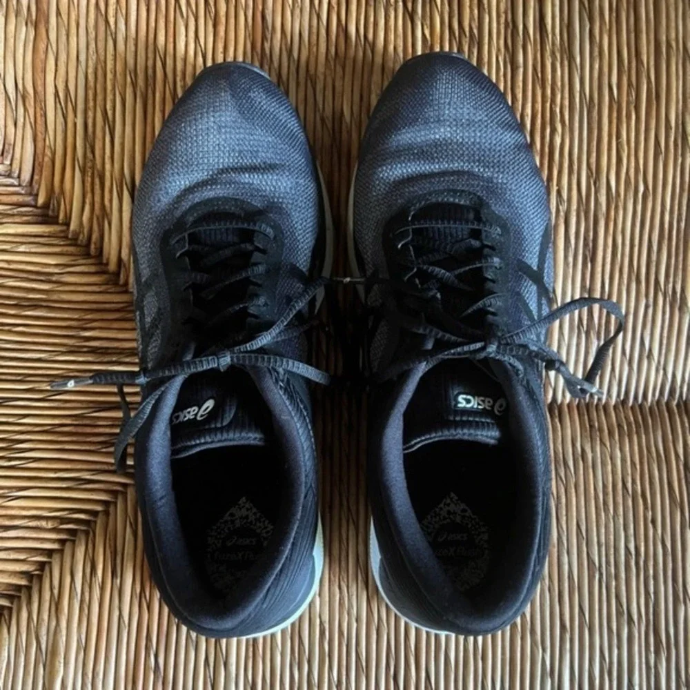 Asics FuzeX Rush FuzeGEL Black Grey Lace Up‎ Running Sneakers Size 9.5